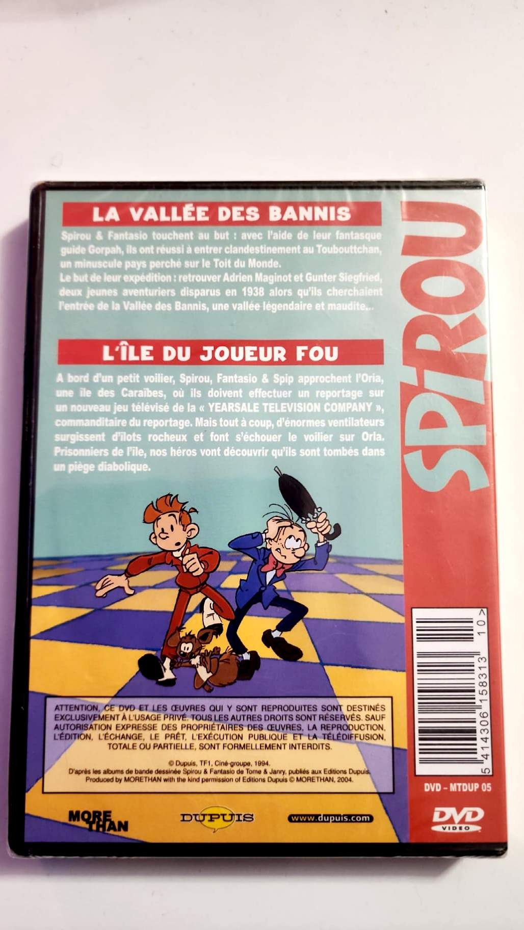 Spirou vol. 2 – La Vallée des bannis / L’Île du joueur fou – DVD neuf