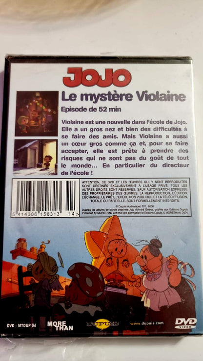Jojo – Le mystère Violaine – DVD neuf Dupuis – 52 minutes
