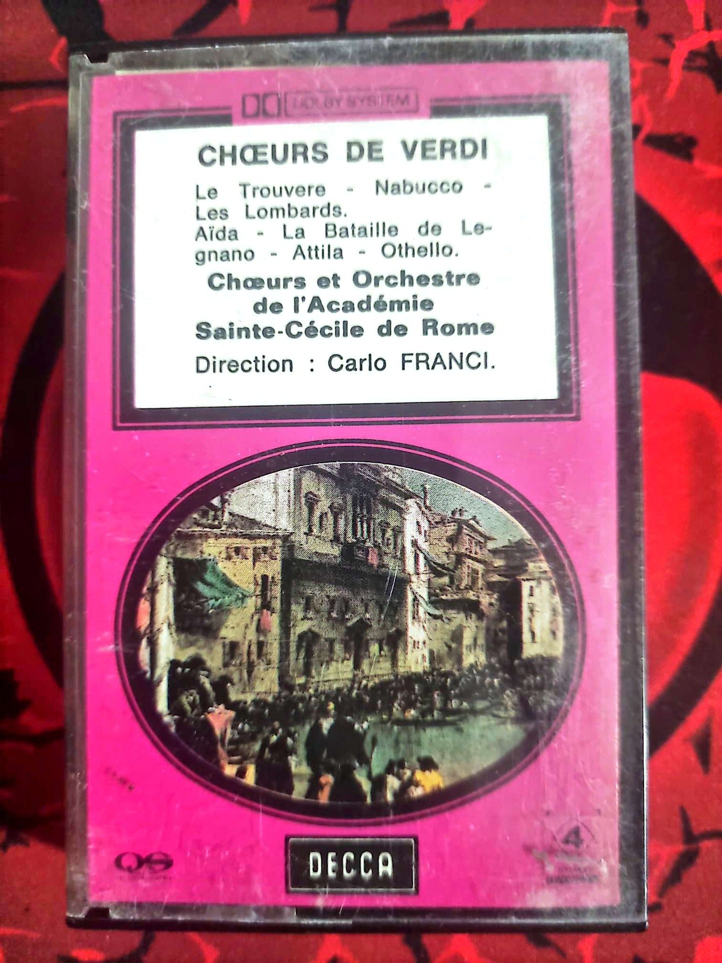 Cassette Audio Chœurs de Verdi – Nabucco, Aida, Othello – Decca – Direction Carlo Franci cassette audio