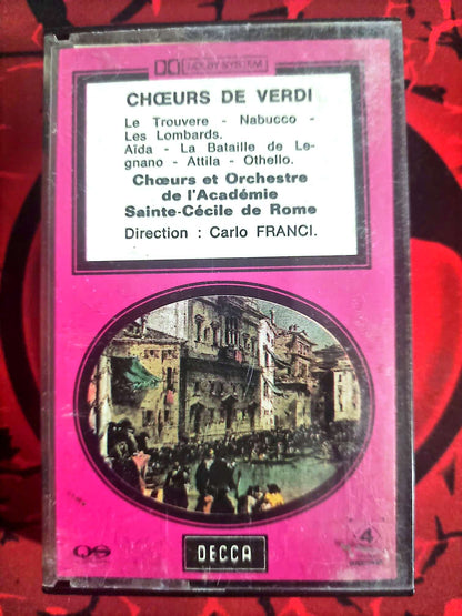 Cassette Audio Chœurs de Verdi – Nabucco, Aida, Othello – Decca – Direction Carlo Franci cassette audio