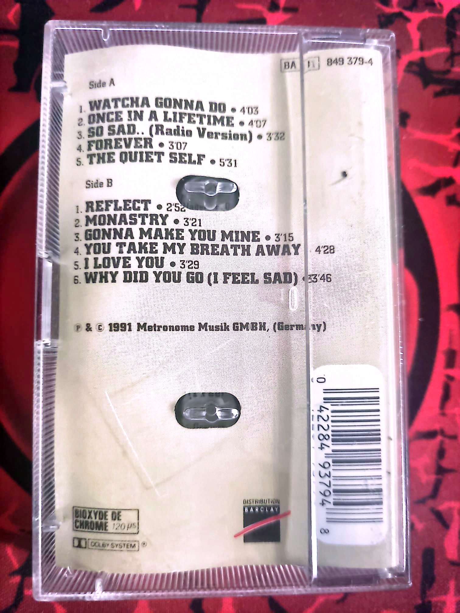 Cassette Audio Gregorian – Sadisfaction – Inclut So Sad – Pop Rock / New Age cassette audio