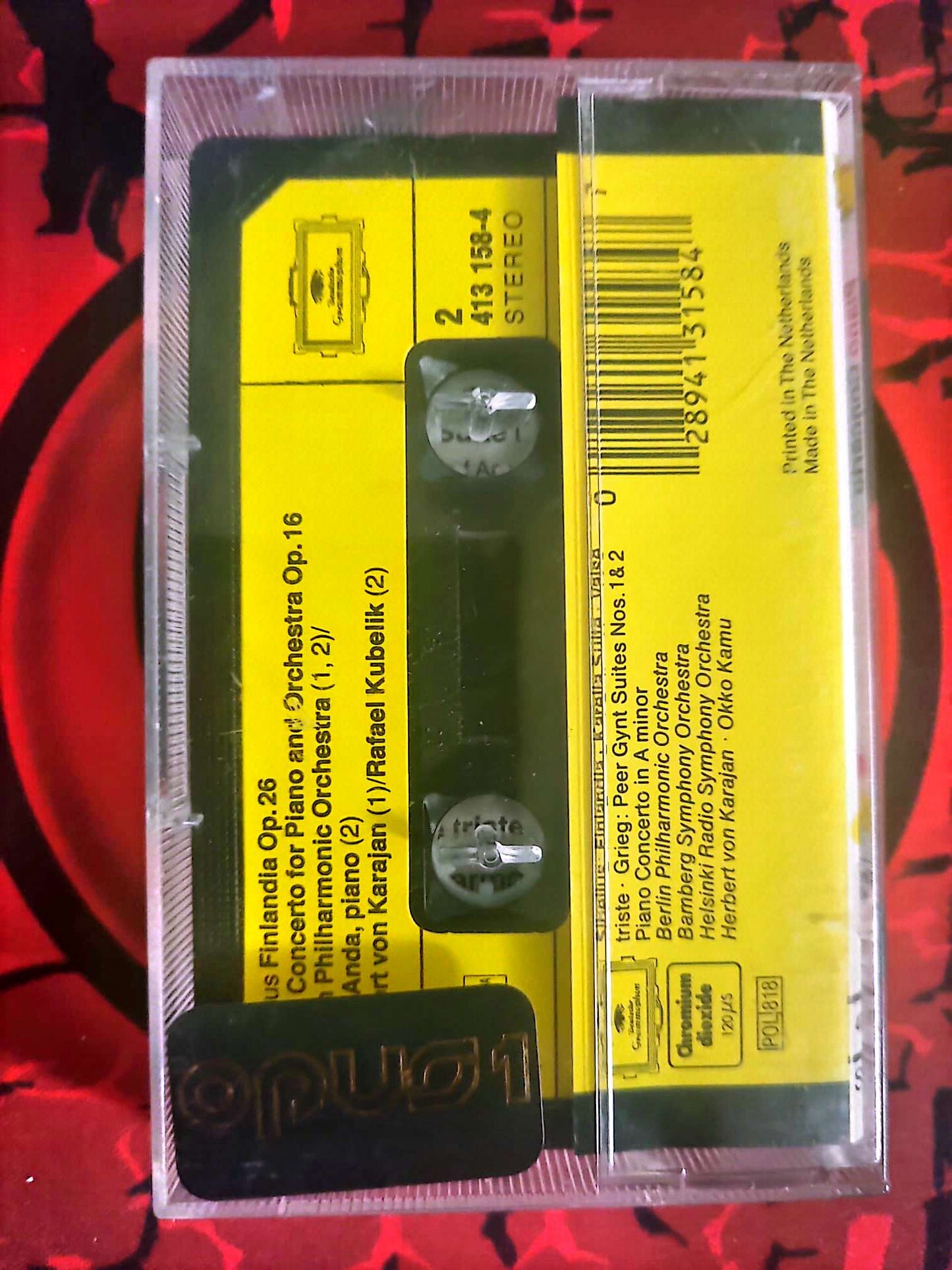 Cassette Audio Sibelius & Grieg – Finlandia – Peer Gynt Suites – Deutsche Grammophon cassette audio