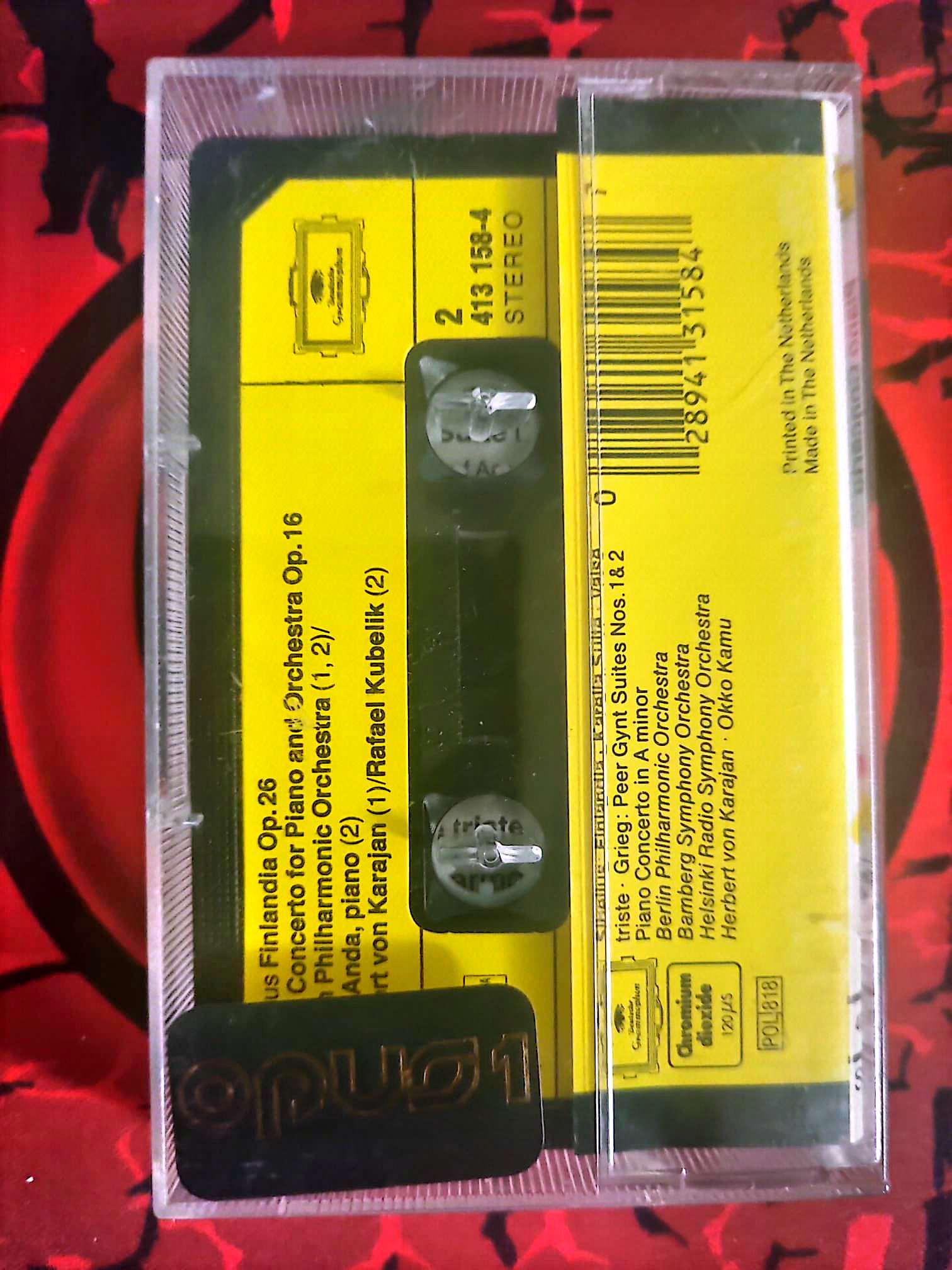 Cassette Audio Sibelius & Grieg – Finlandia – Peer Gynt Suites – Deutsche Grammophon cassette audio