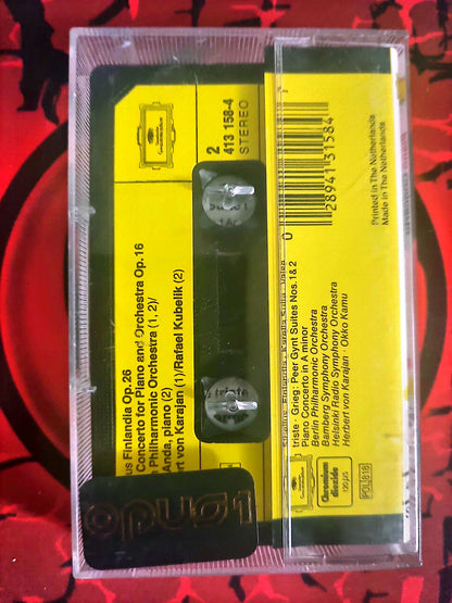 Cassette Audio Sibelius & Grieg – Finlandia – Peer Gynt Suites – Deutsche Grammophon cassette audio