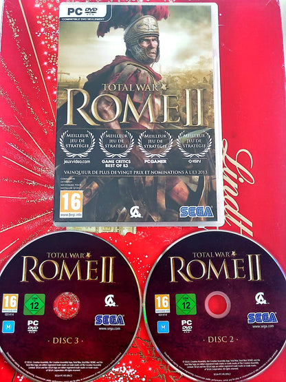 《全面战争：罗马 II》— PC DVD-ROM 游戏 — SEGA — 历史策略游戏 — 法语版 — 不完整（缺少第 2、3 张光盘）