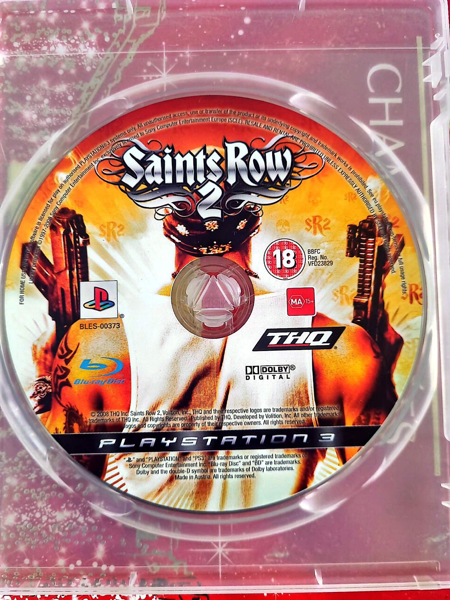 Saints Row 2 Jeu PS3 Blu-Ray – CD Jeu Uniquement Sans Boîtier – Jeu Action Monde Ouvert PlayStation 3