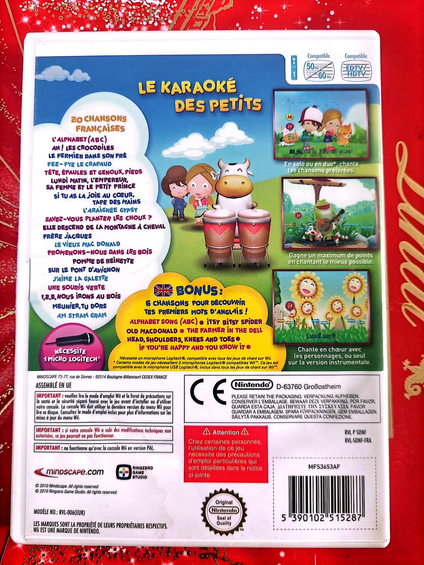Mon Premier Karaoké Jeu Nintendo Wii – Chante Tes Comptines Préférées Jeu Musical Enfant PAL