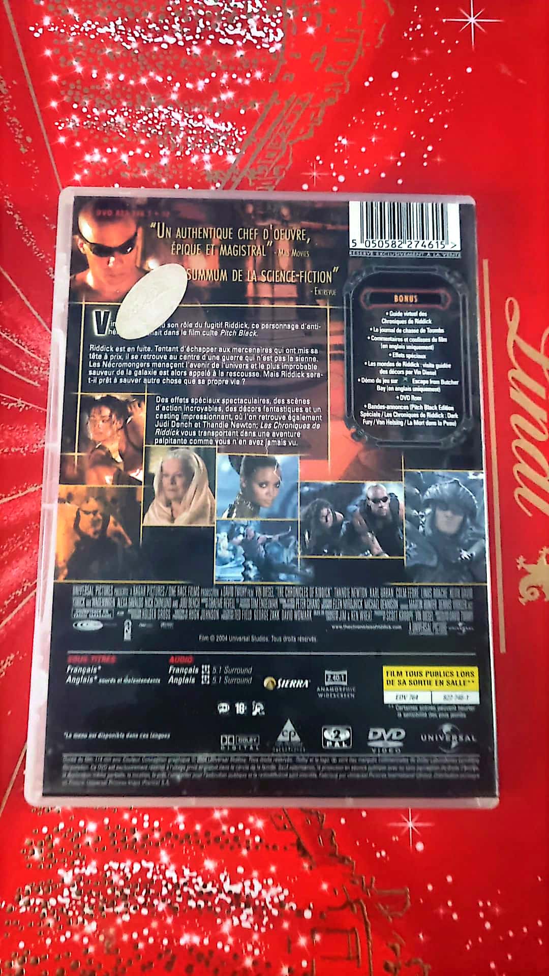 DVD vin diesel les chroniques de Riddick