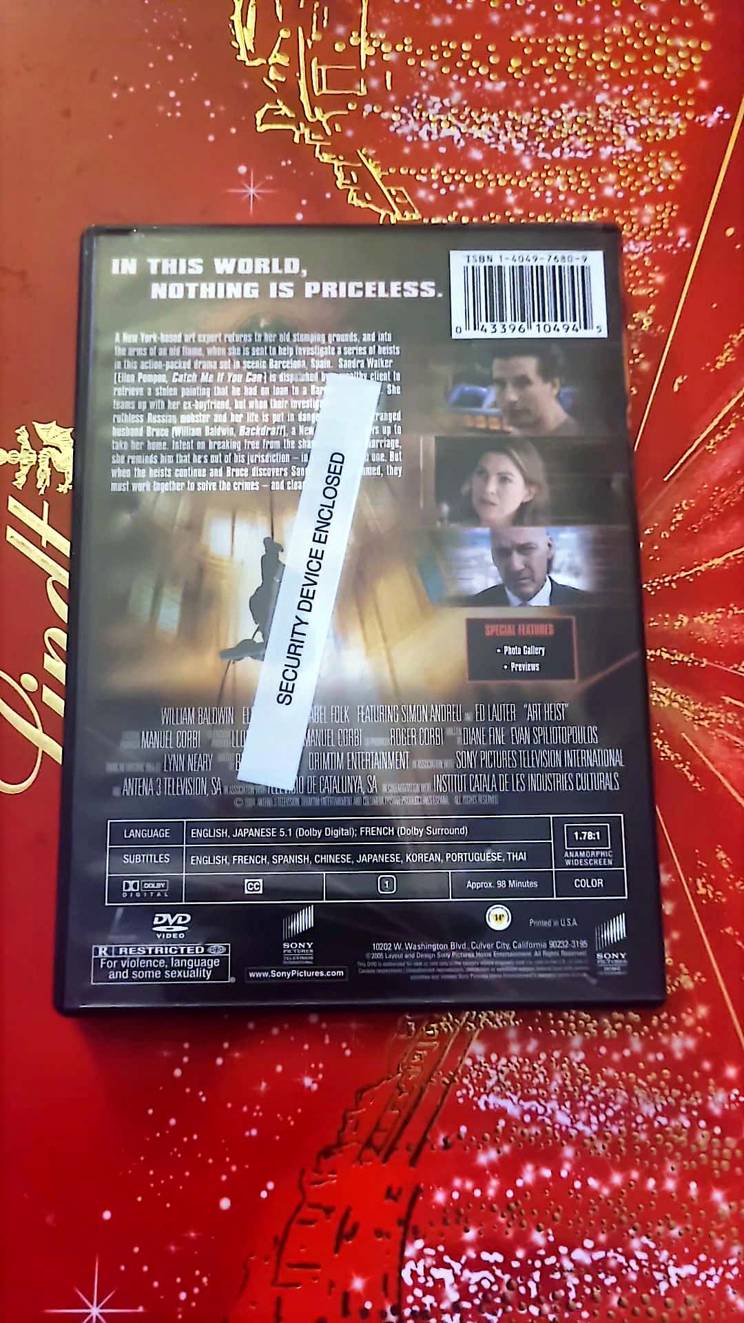 DVD William Baldwin Ellen Pompeo Art Heist