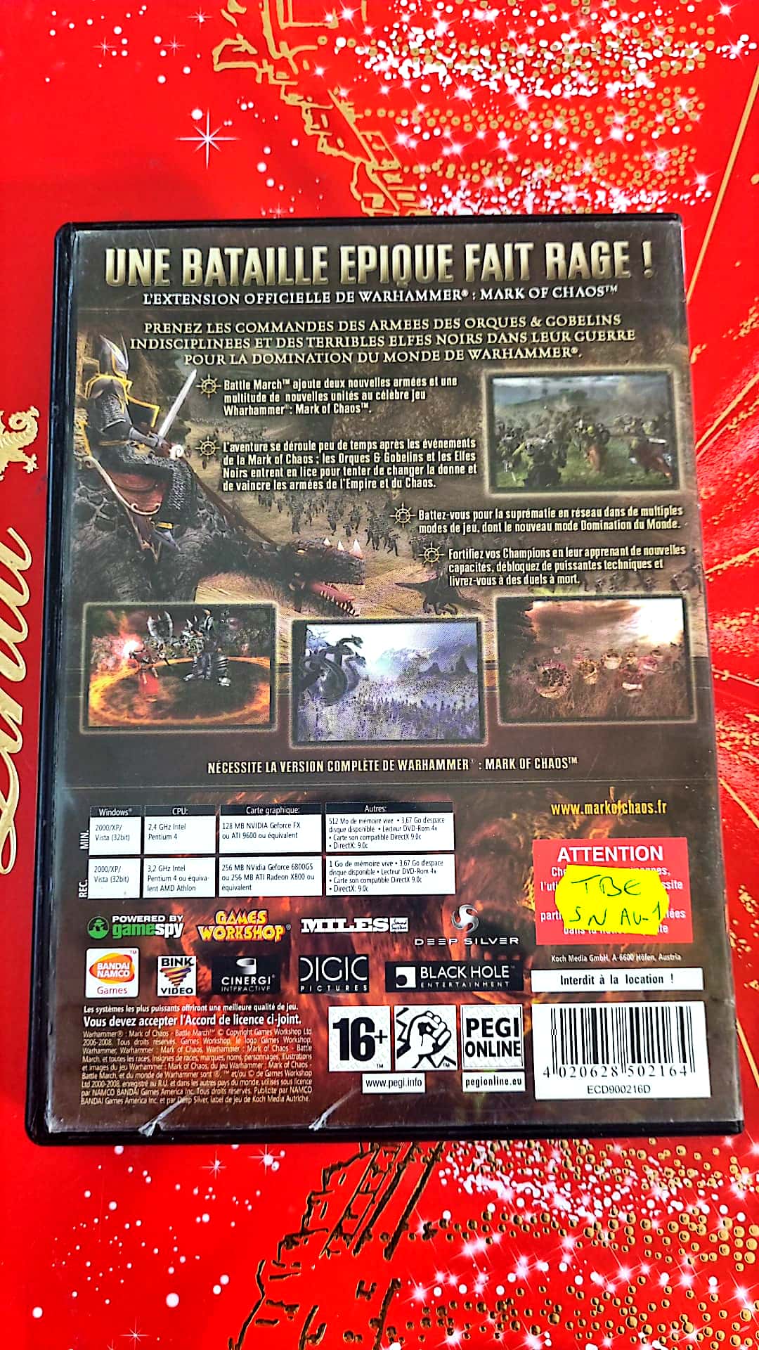 Jeu vidéo PC : warhammer: mark of chaos battle march(pc dvd-rom) | jeu de stratégie temps réel épique | audio en , sous-titres multilingues