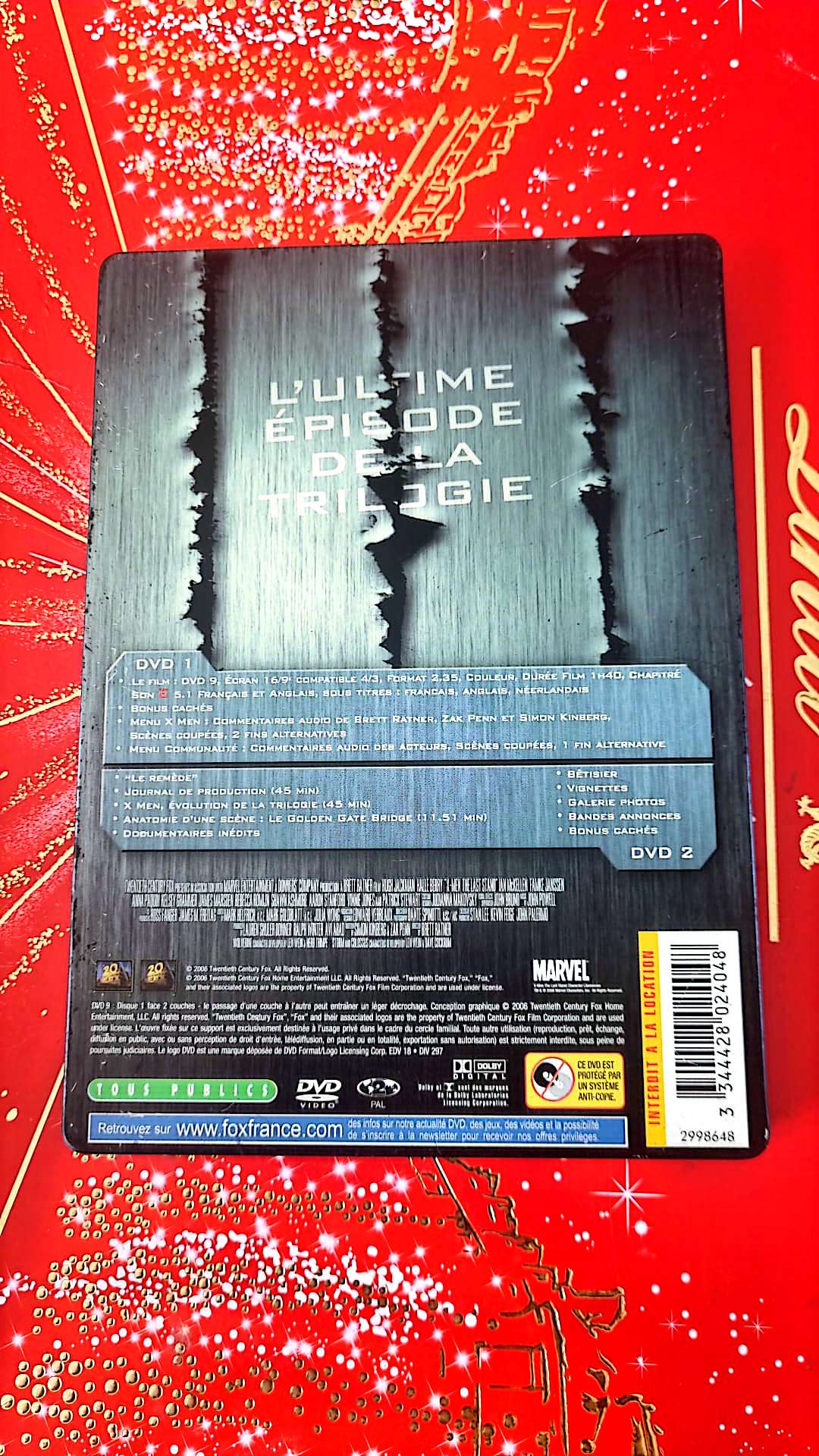 DVD : x-men 3 l'affrontement final