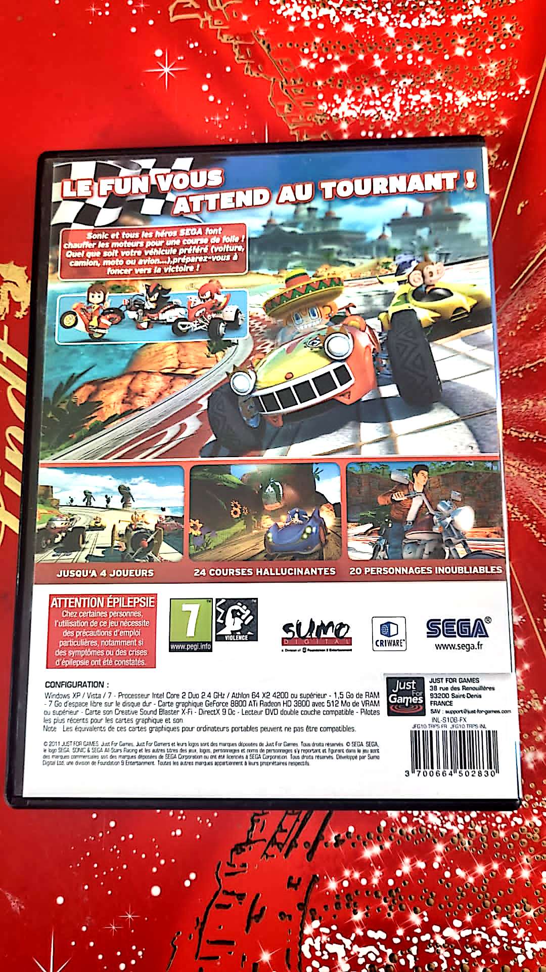 Jeu vidéo PC : sonic sega all stars racing