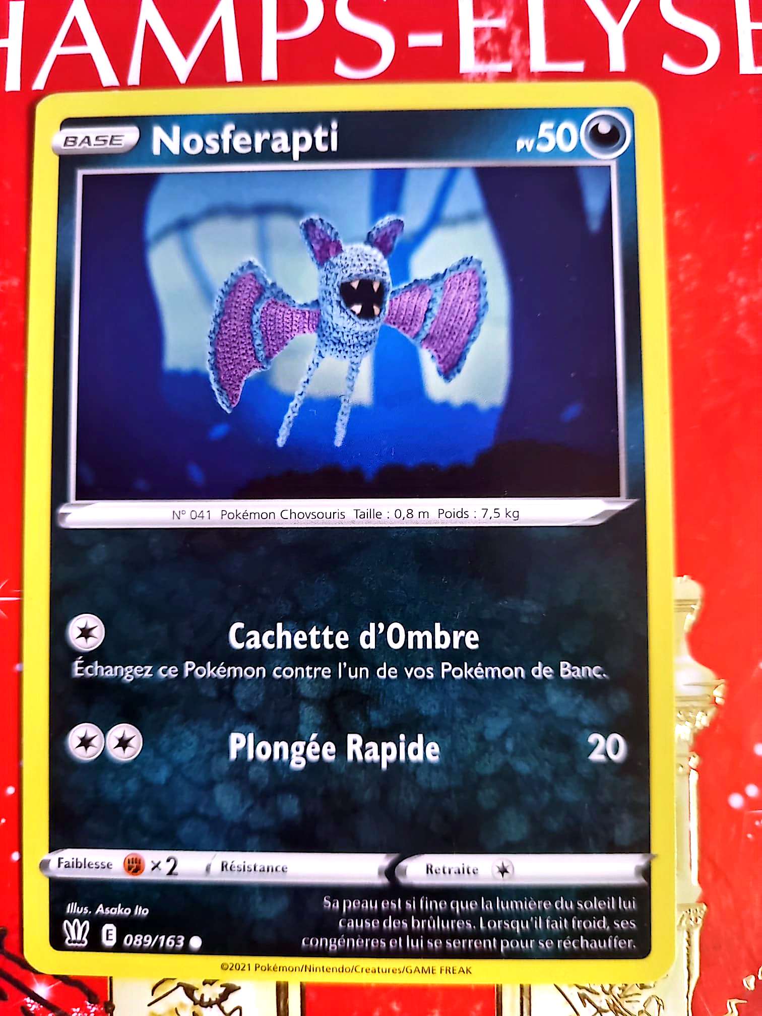 Carte Pokémon Nosferapti PV50 | Carte originale | Pokémon TCG carte pokemon