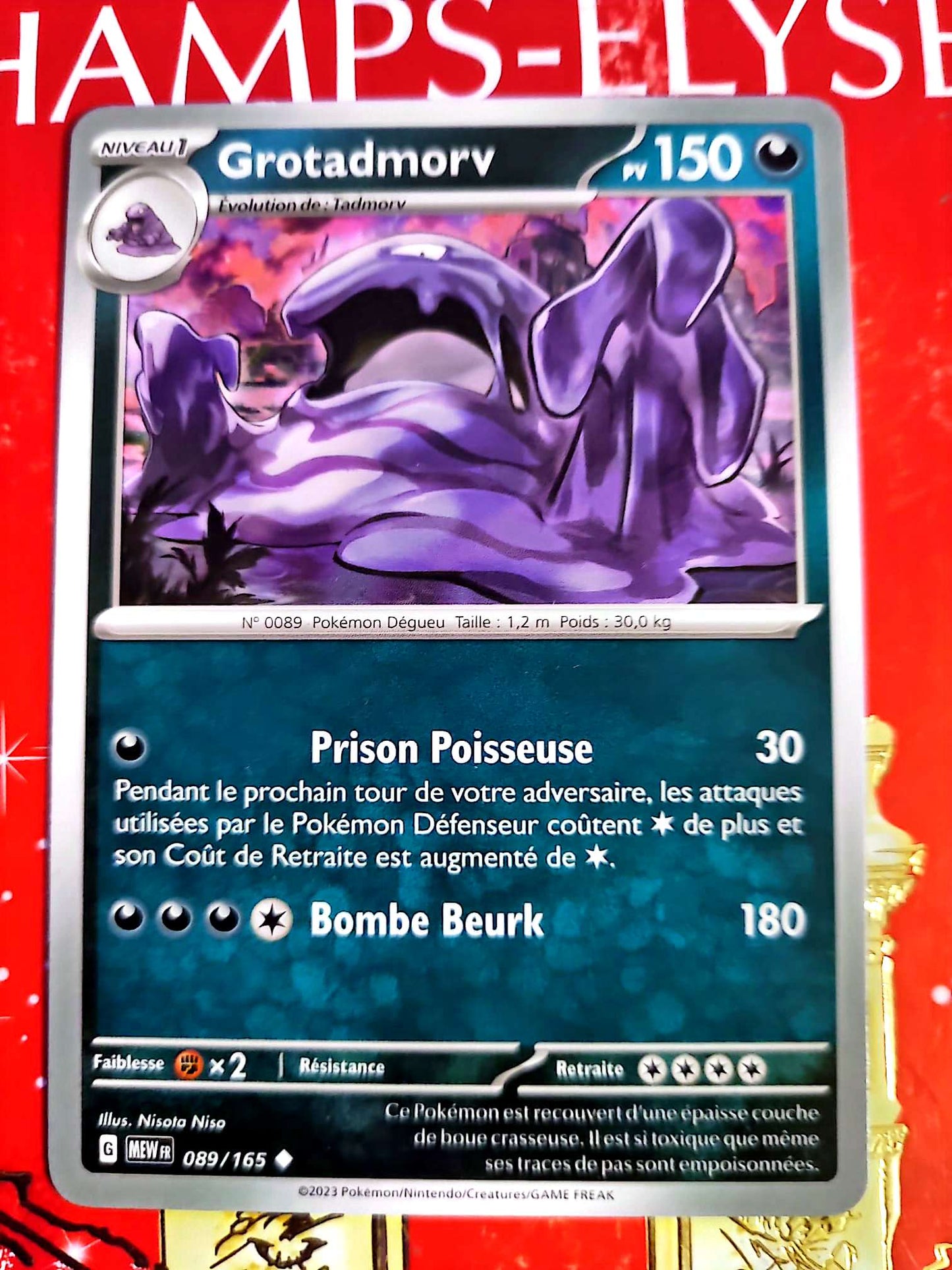 Carte Pokémon Grotadmorv PV150 | Carte originale | Pokémon TCG carte pokemon