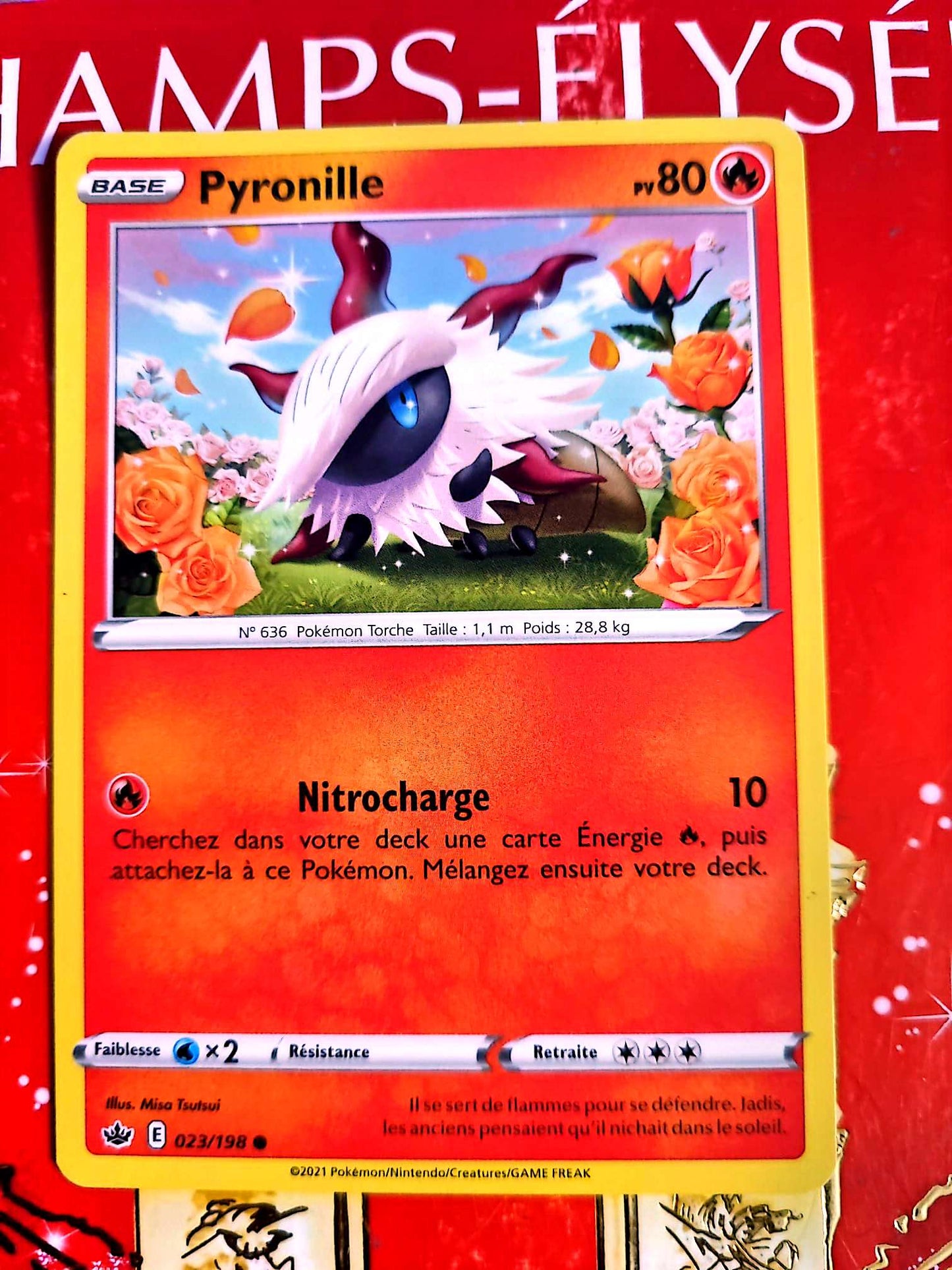 Carte Pokémon Pyronille PV80 | Carte originale | Pokémon TCG carte pokemon