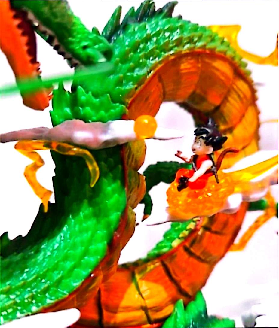 Figurine Shenron Dragon Ball avec Son Goku – PVC – 20 à 22 cm – Figurine décorative manga