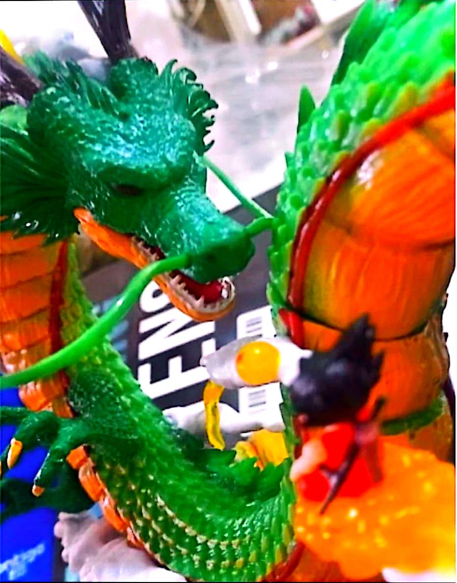Figurine Shenron Dragon Ball avec Son Goku – PVC – 20 à 22 cm – Figurine décorative manga