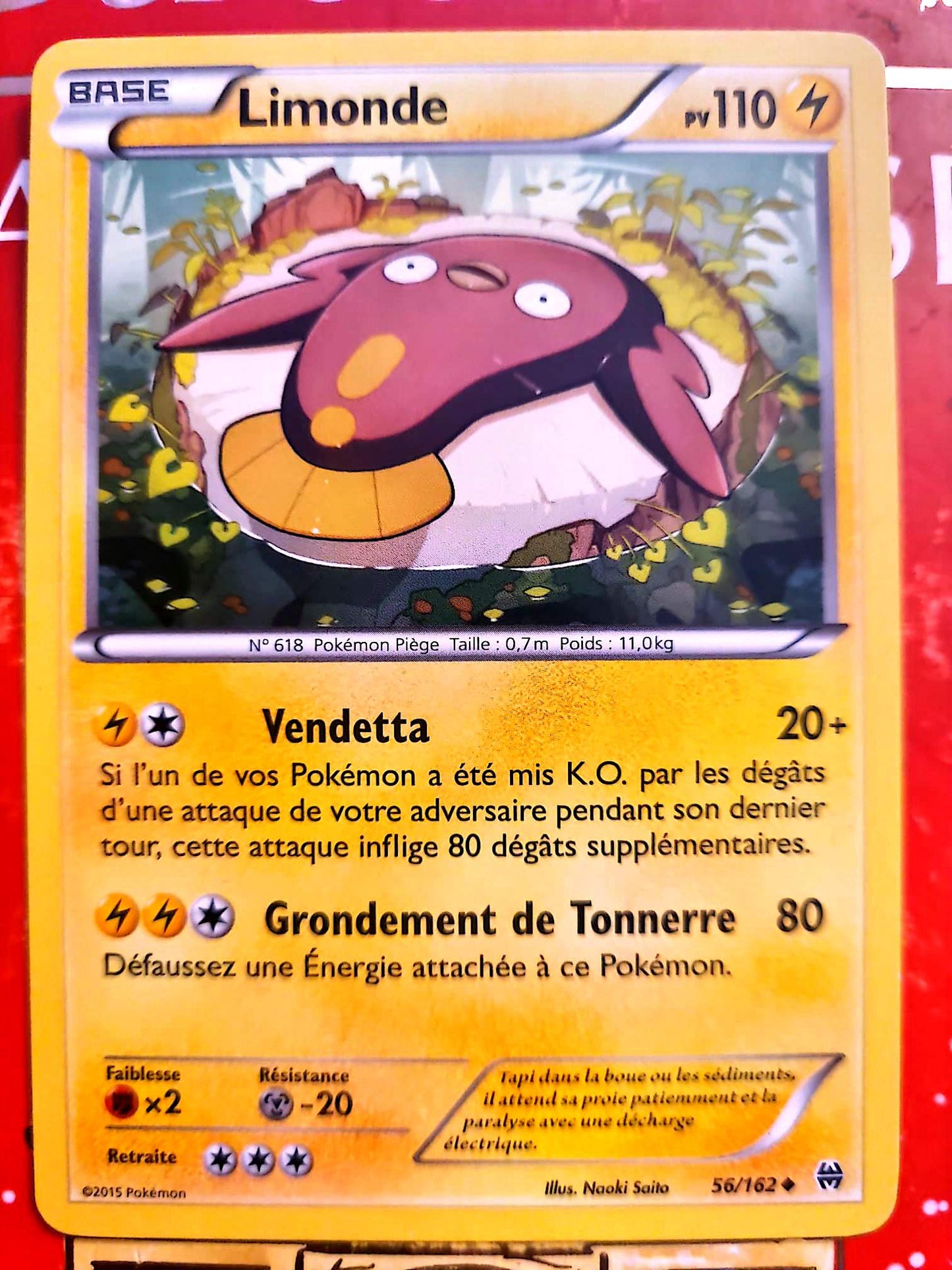 Carte Pokémon Limonde 56/162 – PV 110 – Version française – Carte à l’unité