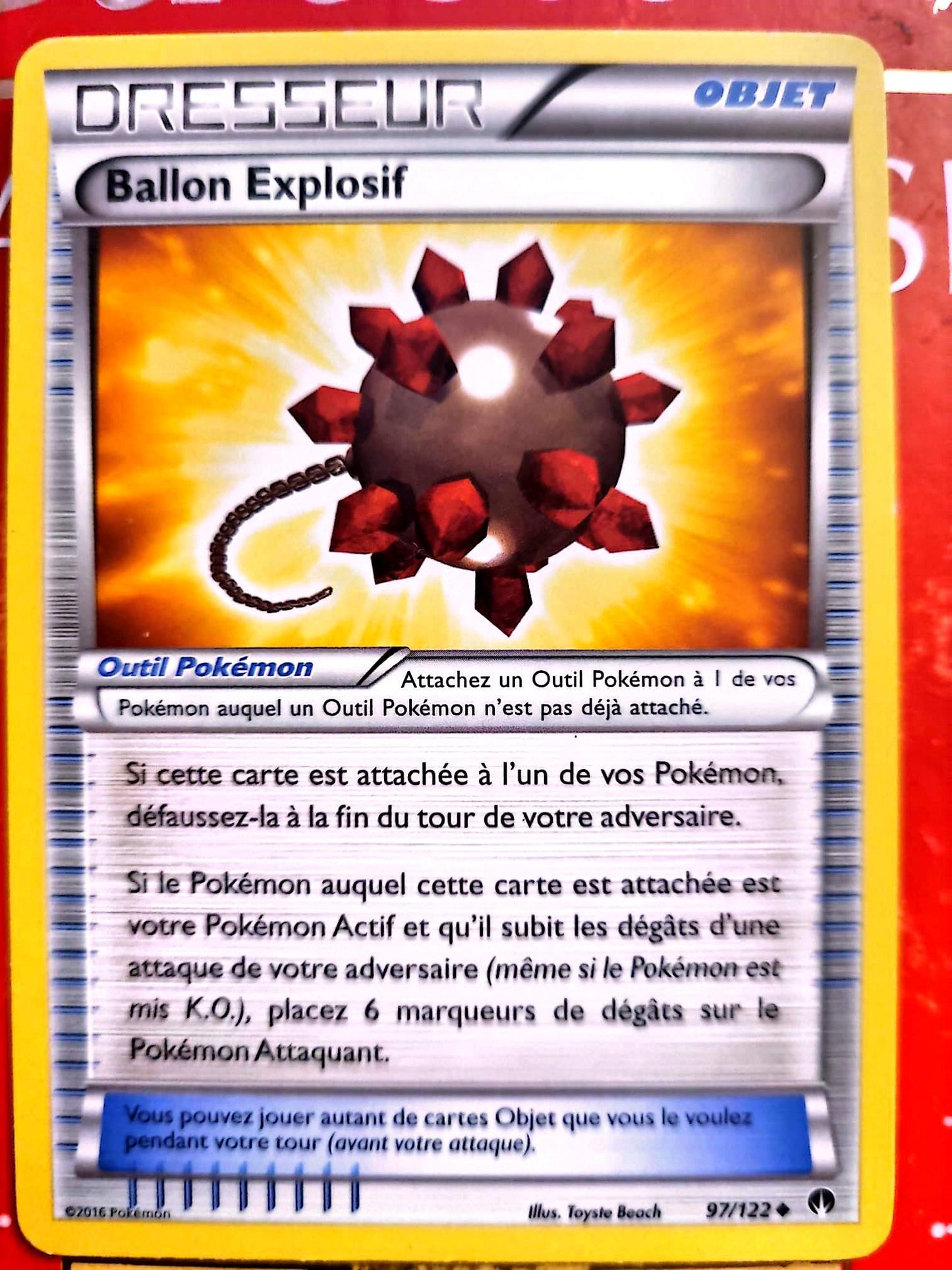 Carte Pokémon Dresseur Ballon Explosif 97/122 – Version française – Carte à l’unité
