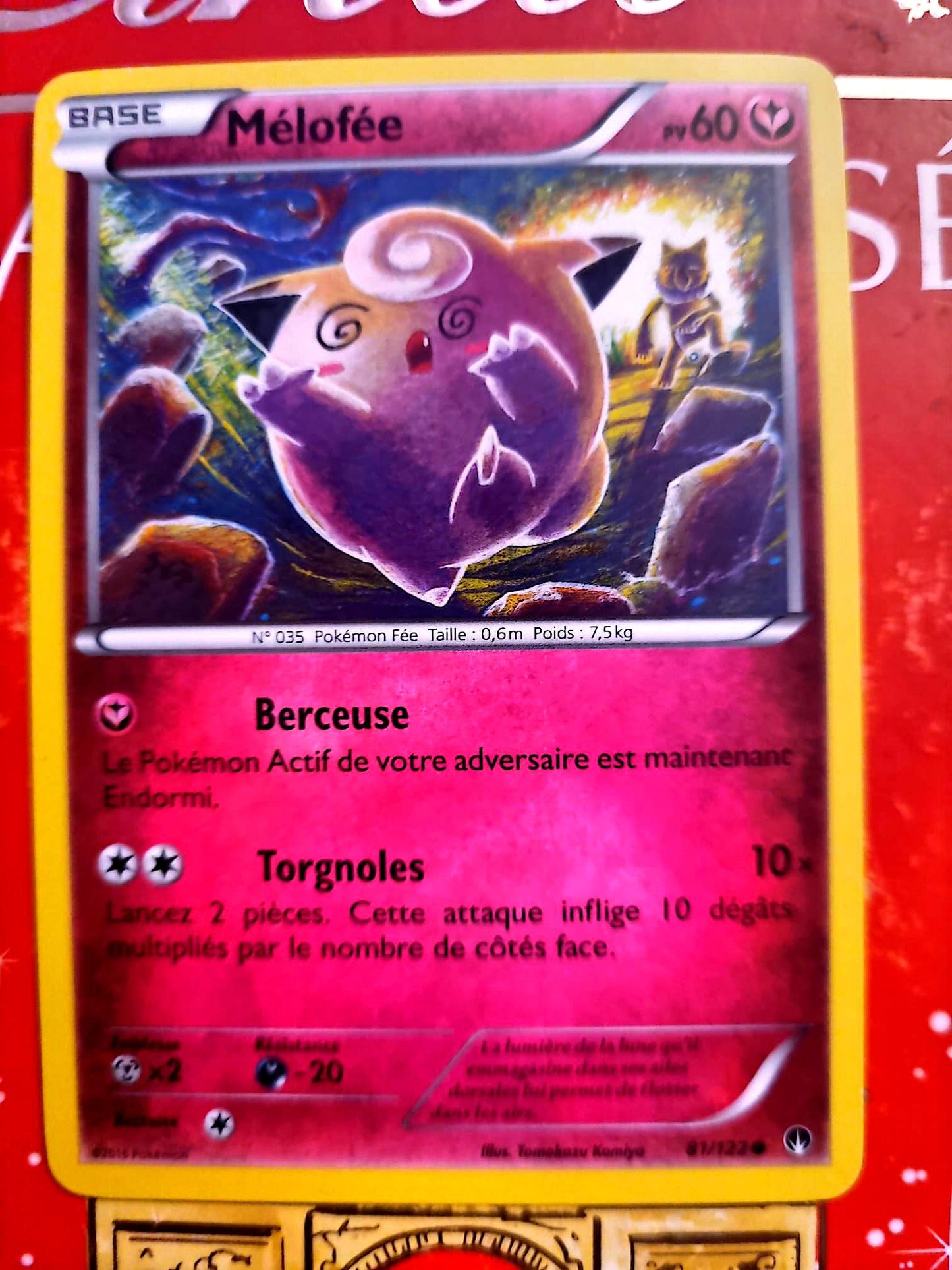 Carte Pokémon Mélofée 61/122 – PV 60 – Version française – Carte à l’unité