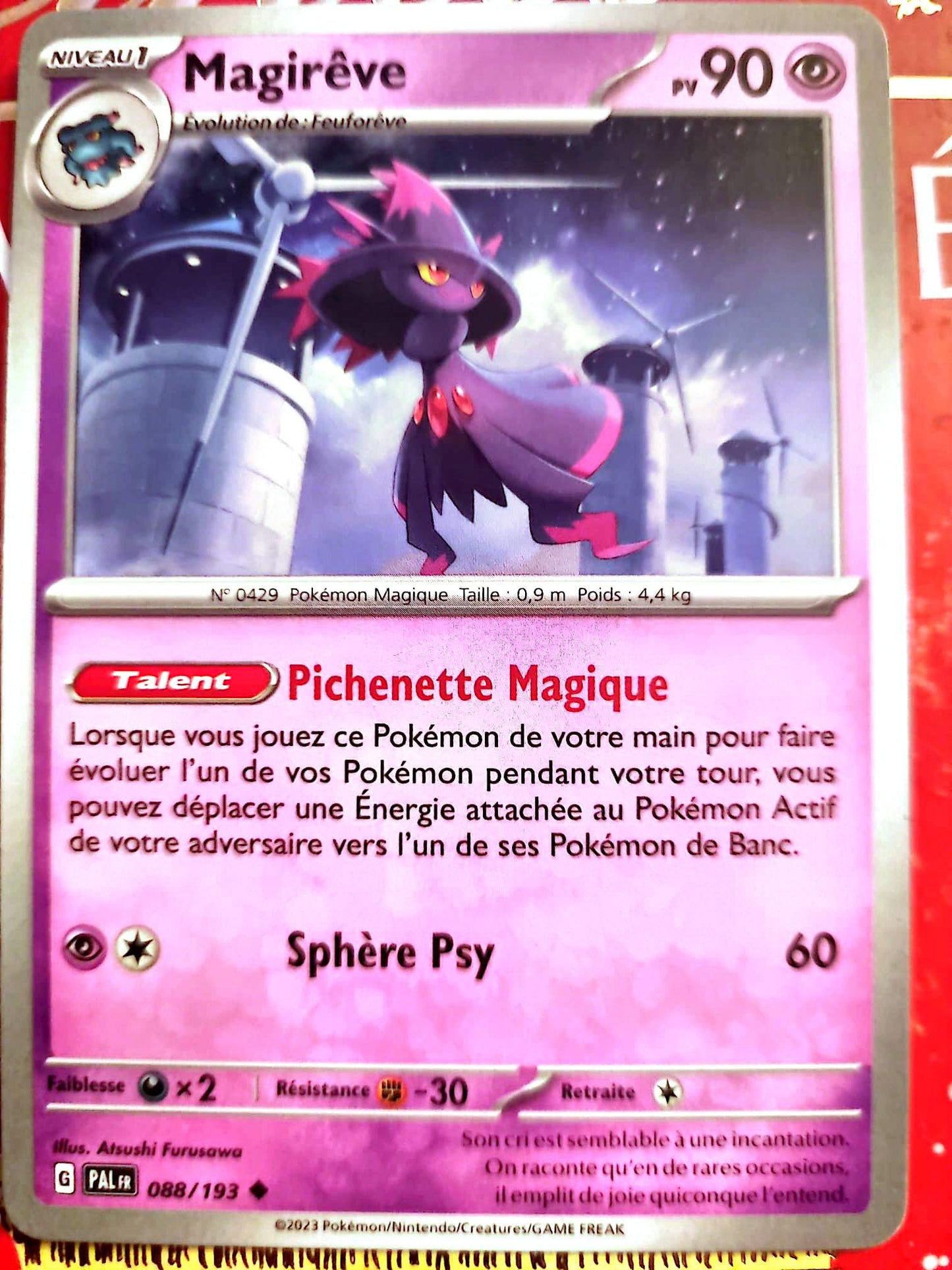 Carte Pokémon Magirêve 088/193 – PV 90 – Pokémon Psy – Version française – Carte à l’unité