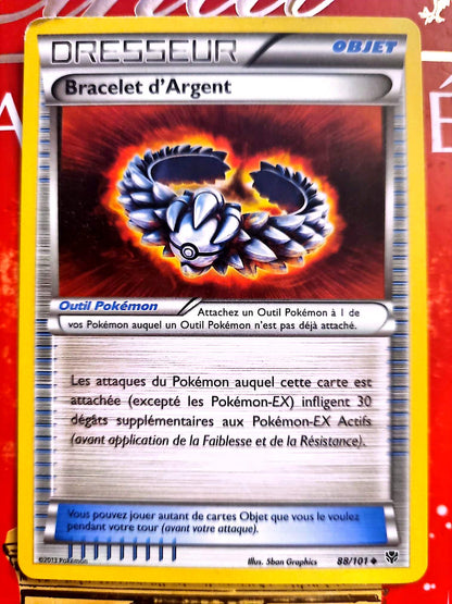Carte Pokémon Objet Bracelet d’Argent 88/101 – Version française – Carte à l’unité