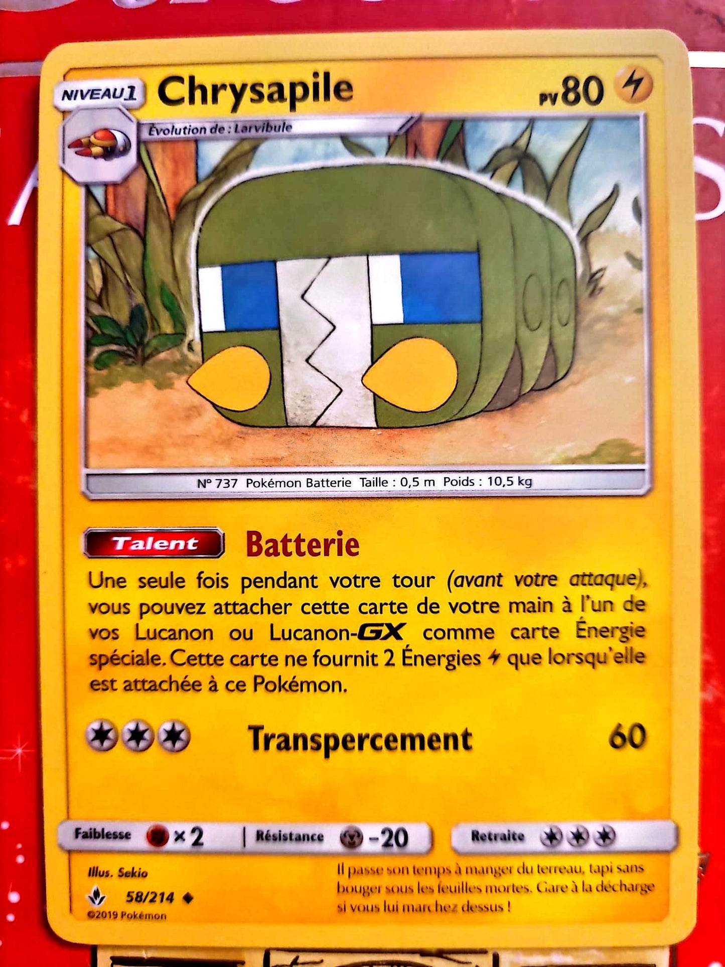Carte Pokémon Chrysapile 58/214 – Version française – Carte à l’unité