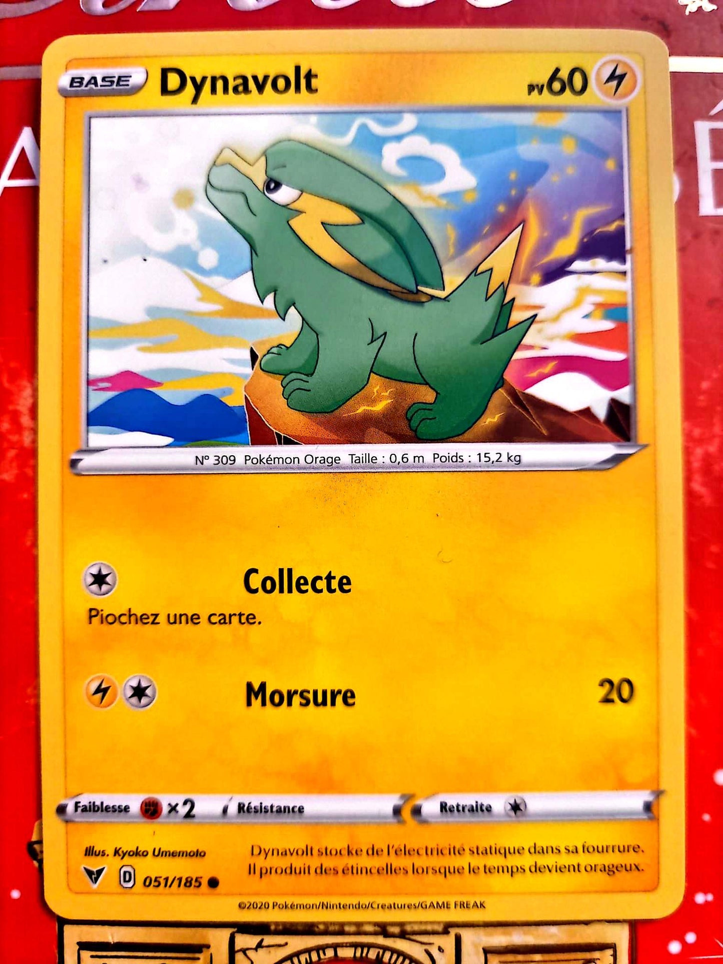 Carte Pokémon Dynavolt 051/185 – Version française – Carte à l’unité