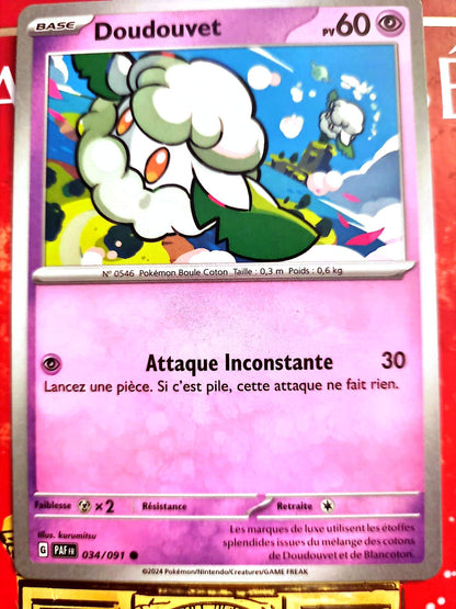 Carte Pokémon Doudouvet 034/091 – Pokémon Boule Coton – Carte Officielle Française