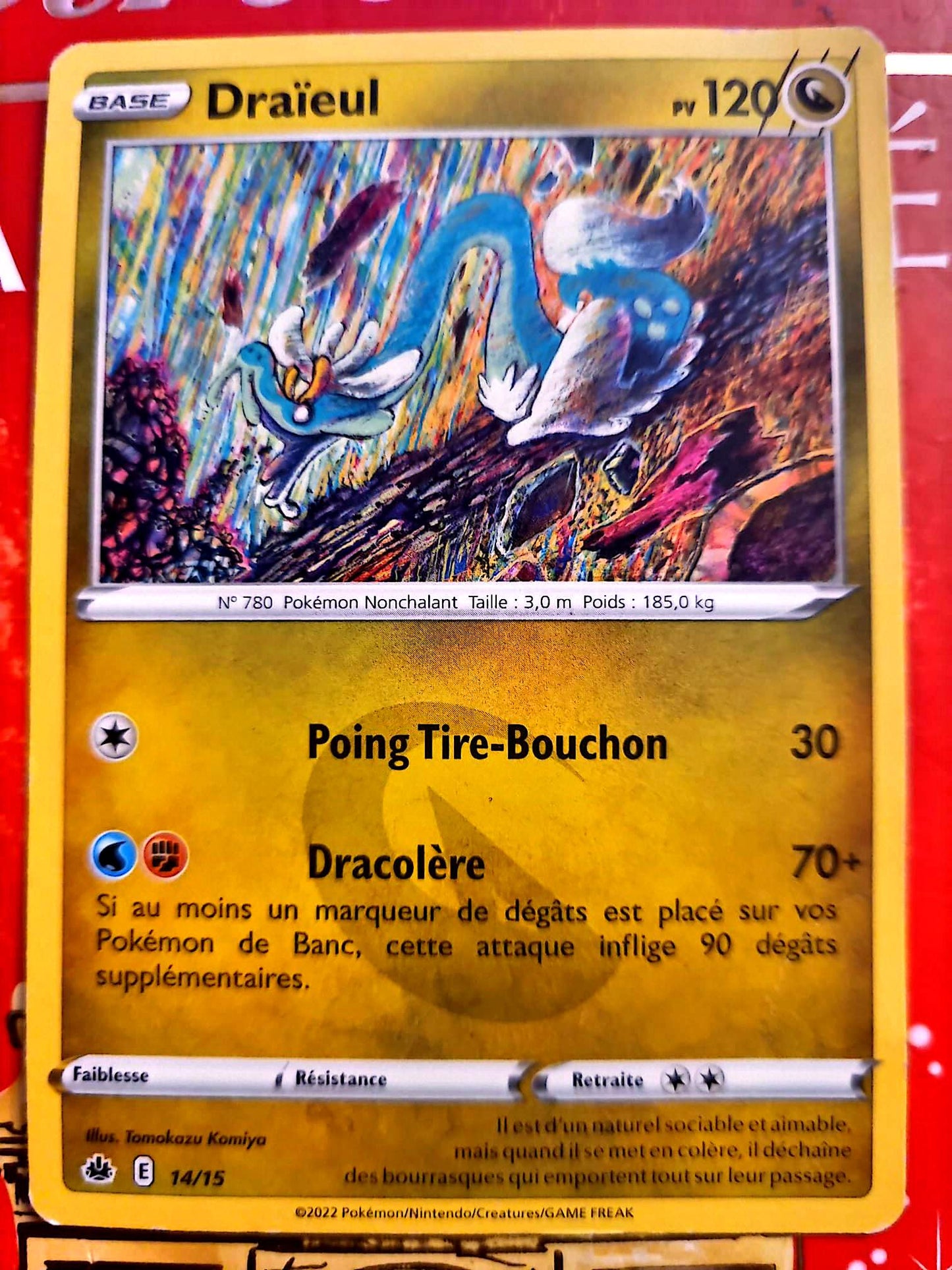 Carte Pokémon Draïeul 14/15 – Pokémon Nonchalant – Carte Officielle Française