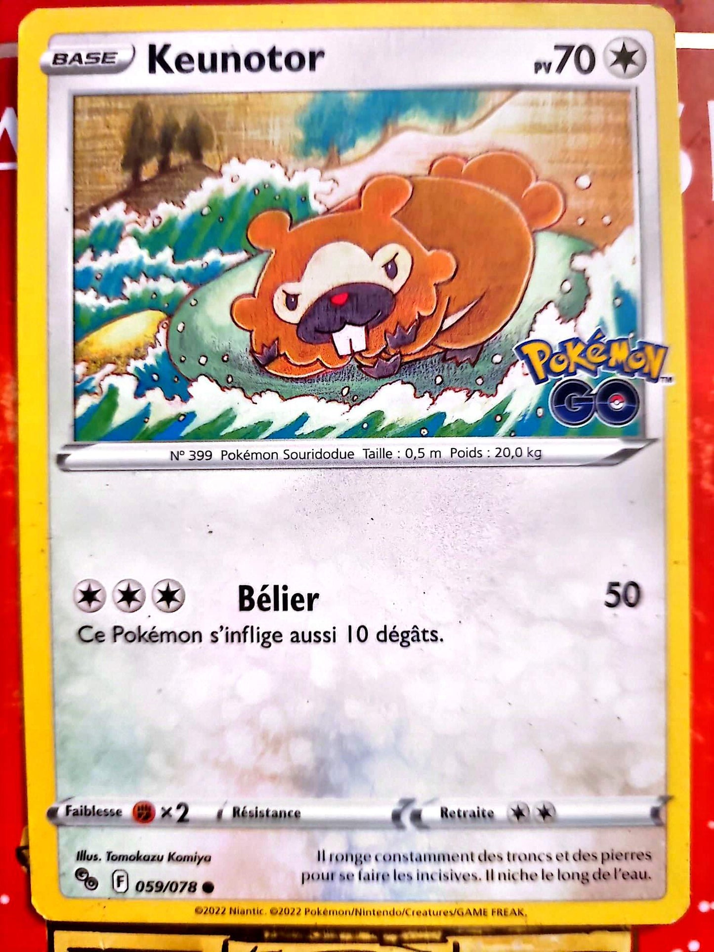 Carte Pokémon Keunotor 059/078 – Pokémon GO – Version française – Carte à l’unité