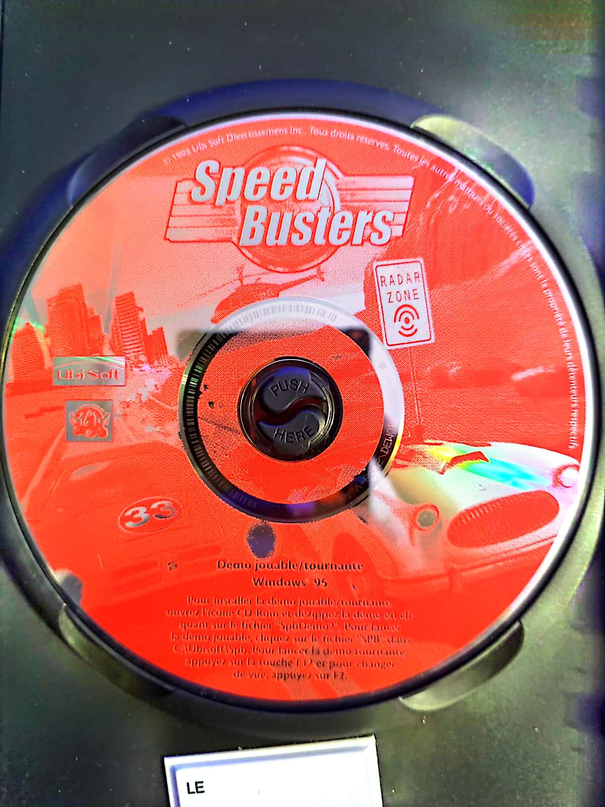 Speed Busters – Démo PC CD-ROM – Windows – CD seul sans boîtier