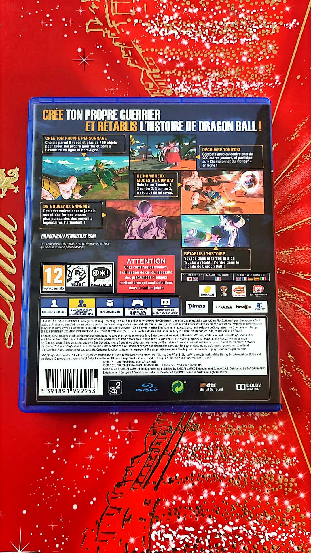 Jeu vidéo PS4 : playStation 4 dragon ball XENOVERSE