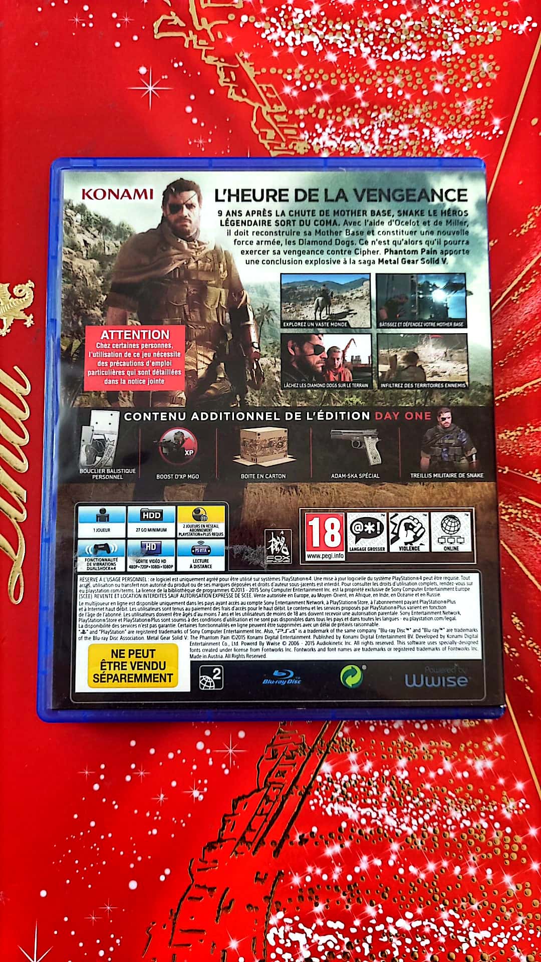 Jeu vidéo PS4 : the phantom pain
