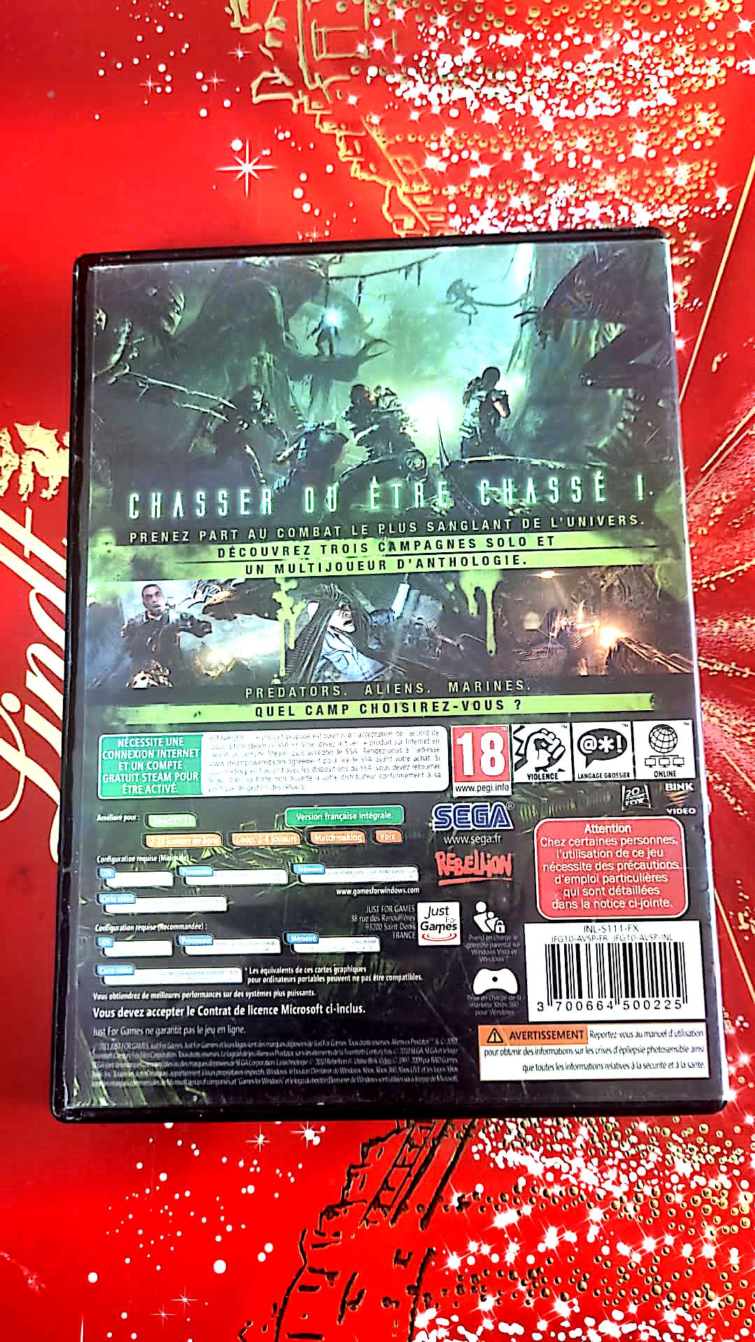 Jeu vidéo PC : aliens vs predator