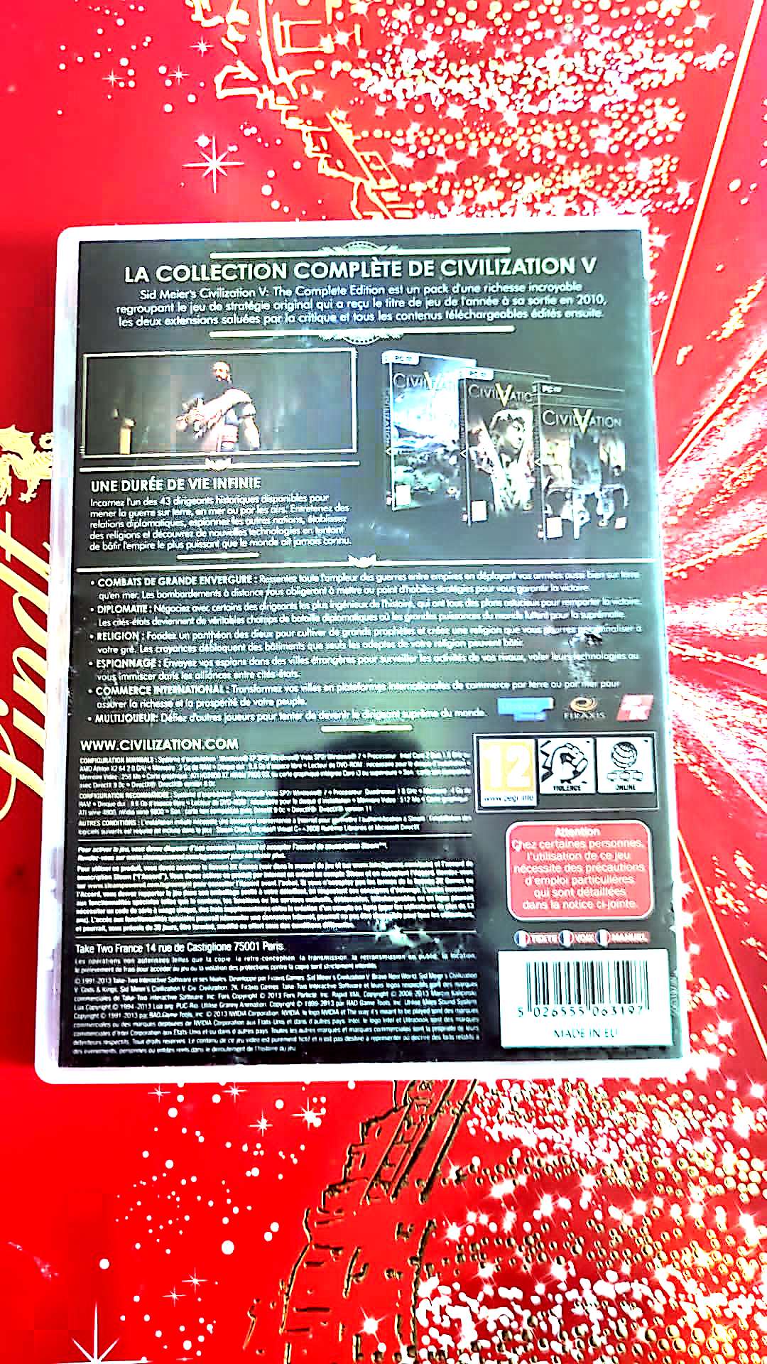 jeu pc sid meier's civilisation the complete edition