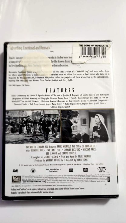 The Song of Bernadette – DVD neuf – Jennifer Jones – Fox Studio Classics
