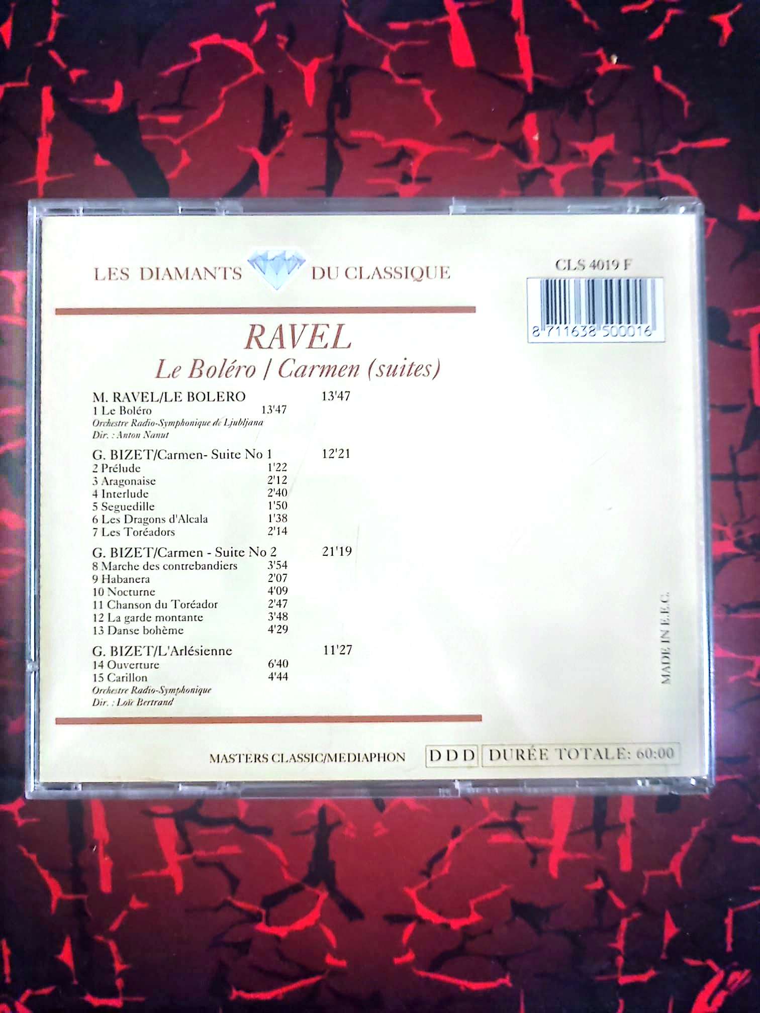 Ravel – Le Boléro / Carmen Suites | CD Musique Classique | Les Diamants du Classique cd audio
