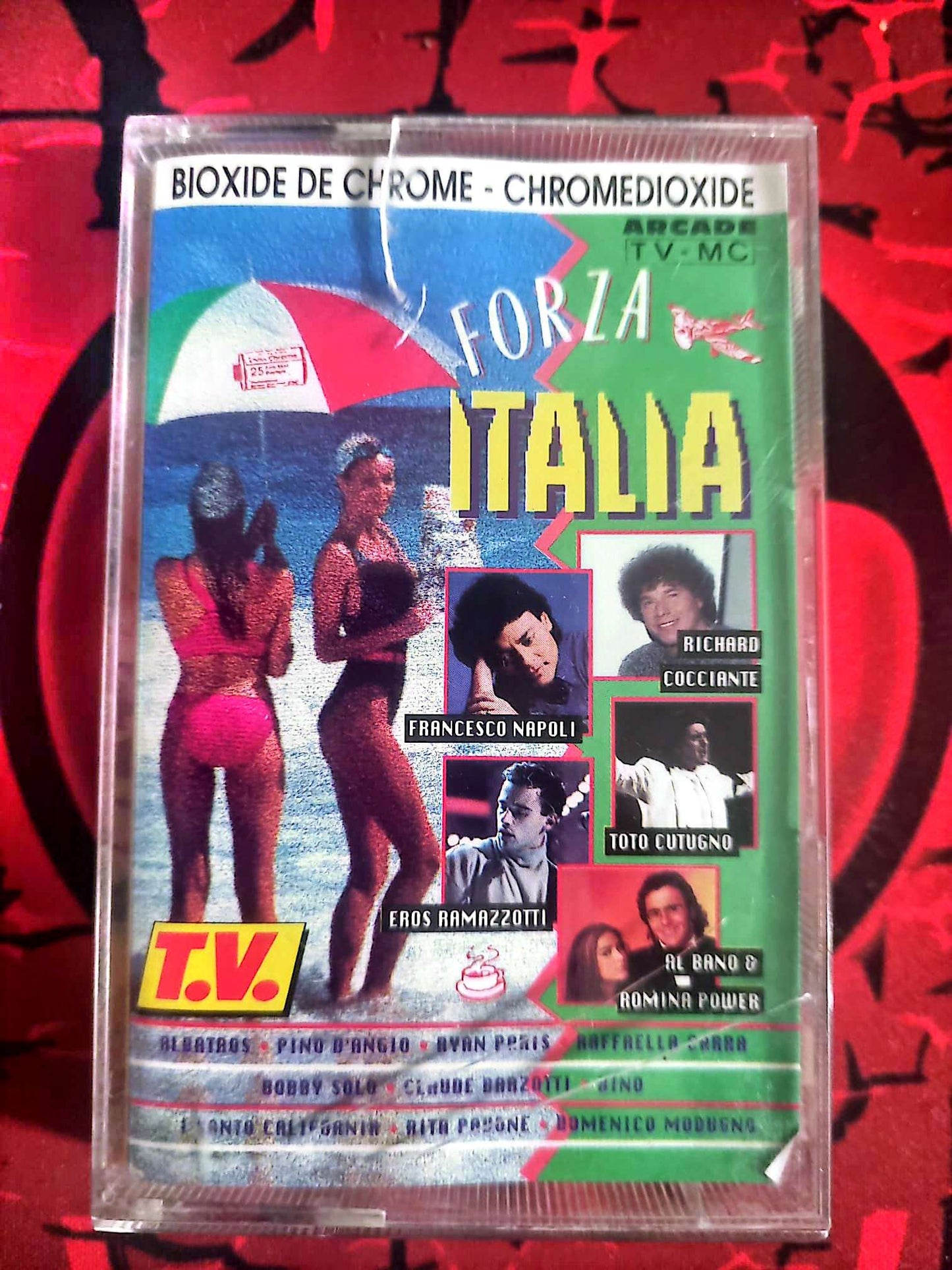 Cassette Audio Forza Italia – Compilation Variété Italienne – Ramazzotti, Cutugno, Cocciante cassette audio