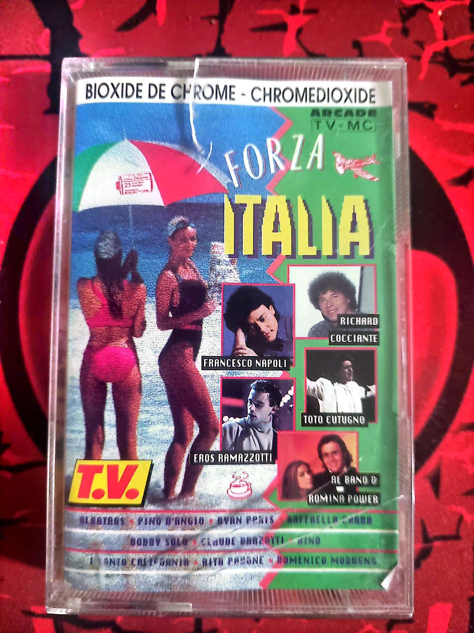 Cassette Audio Forza Italia – Compilation Variété Italienne – Ramazzotti, Cutugno, Cocciante cassette audio