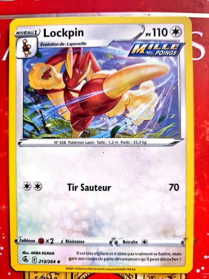 Carte Pokémon Lockpin 213/264 – Mille Poings – Version française – Carte à l’unité [