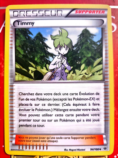 Carte Pokémon Dresseur Timmy 94/108 – Supporter – Version française – Carte à l’unité