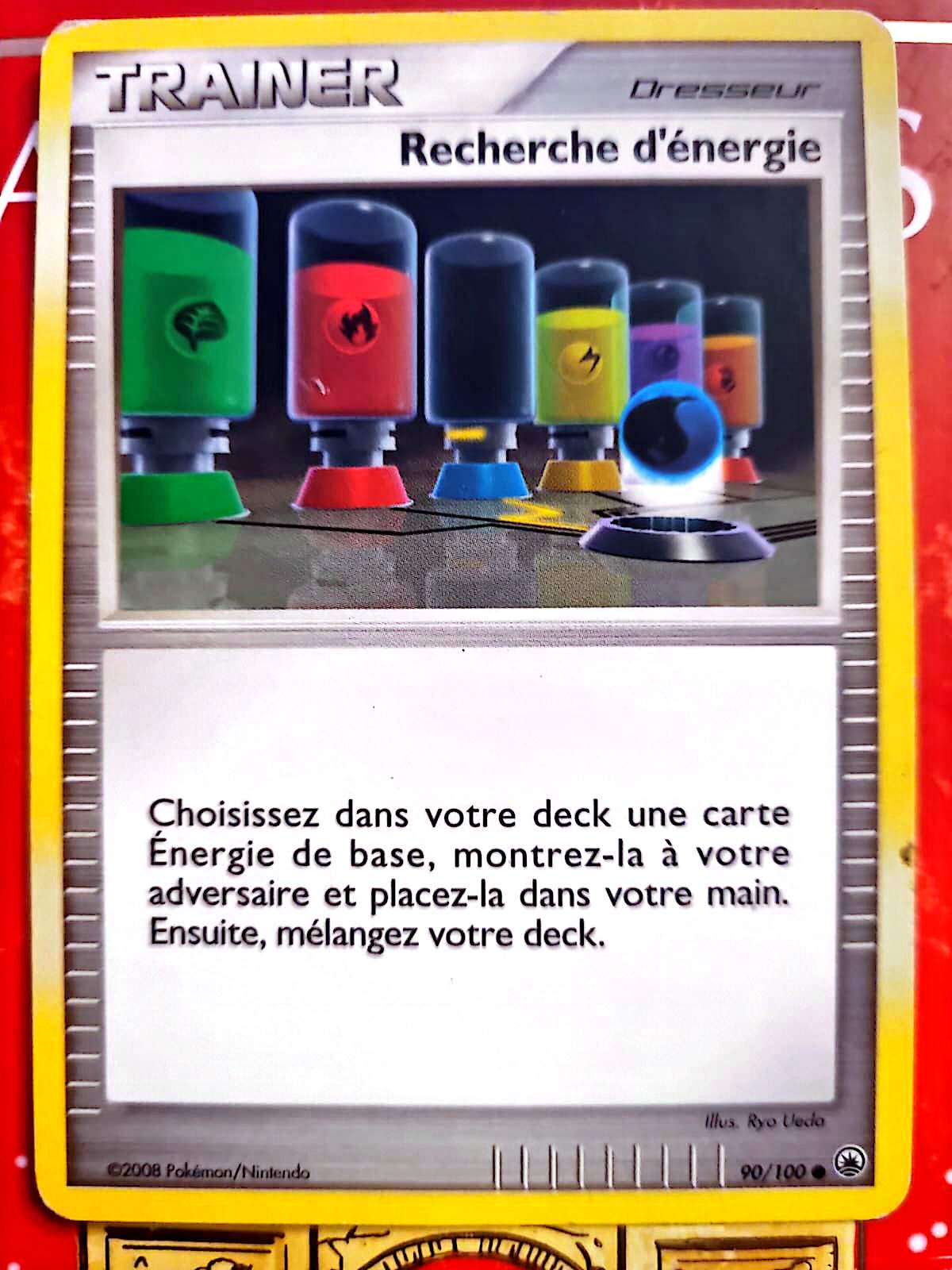Carte Pokémon Dresseur Recherche d’Énergie 90/100 – Version française – Carte à l’unité