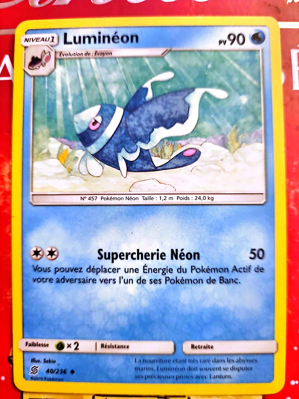 Carte Pokémon Luminéon 40/236 – Version française – Carte à l’unité