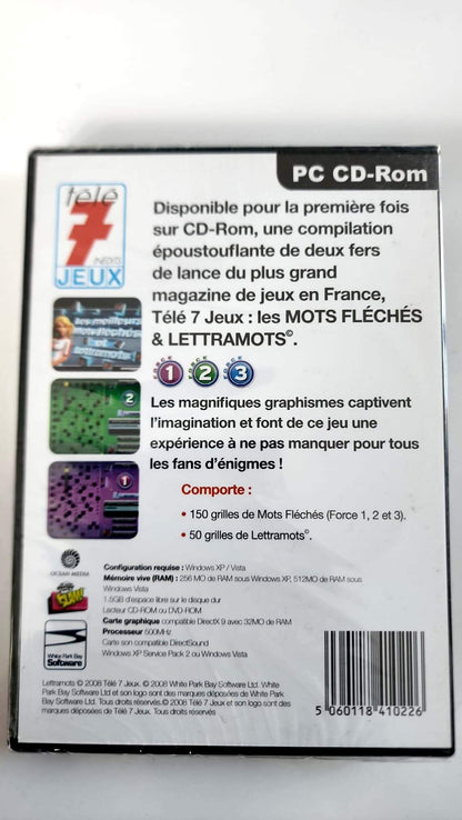 Mots Fléchés et Lettramots - PC CD-ROM Télé 7 Jeux - Neuf