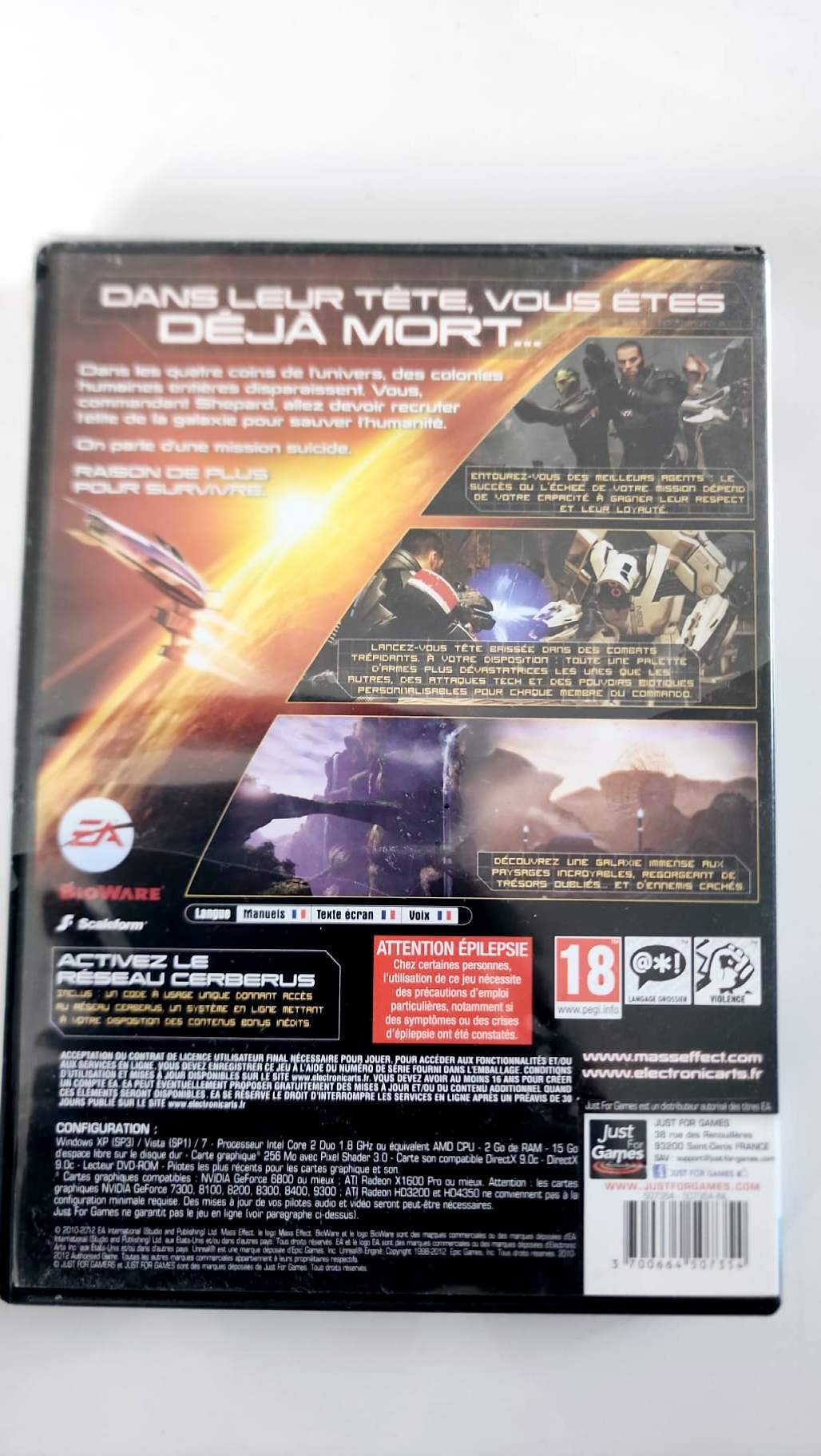 Mass Effect 2 – Jeu PC Just For Gamers – Neuf – PEGI 18