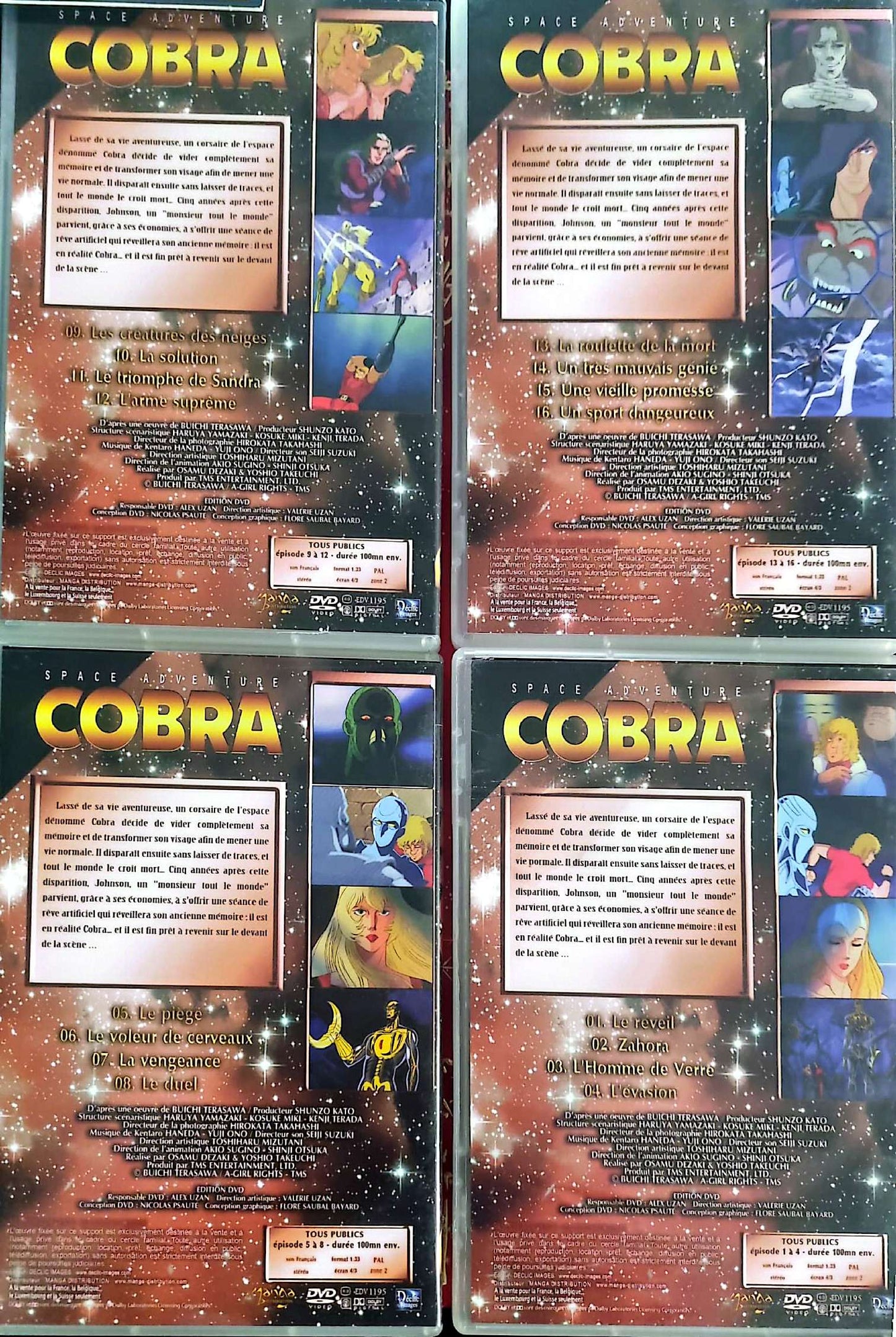 Cobra – Space Adventure – Coffret DVD Vol. 1 à 4 – Série Animation – Version Française dvd