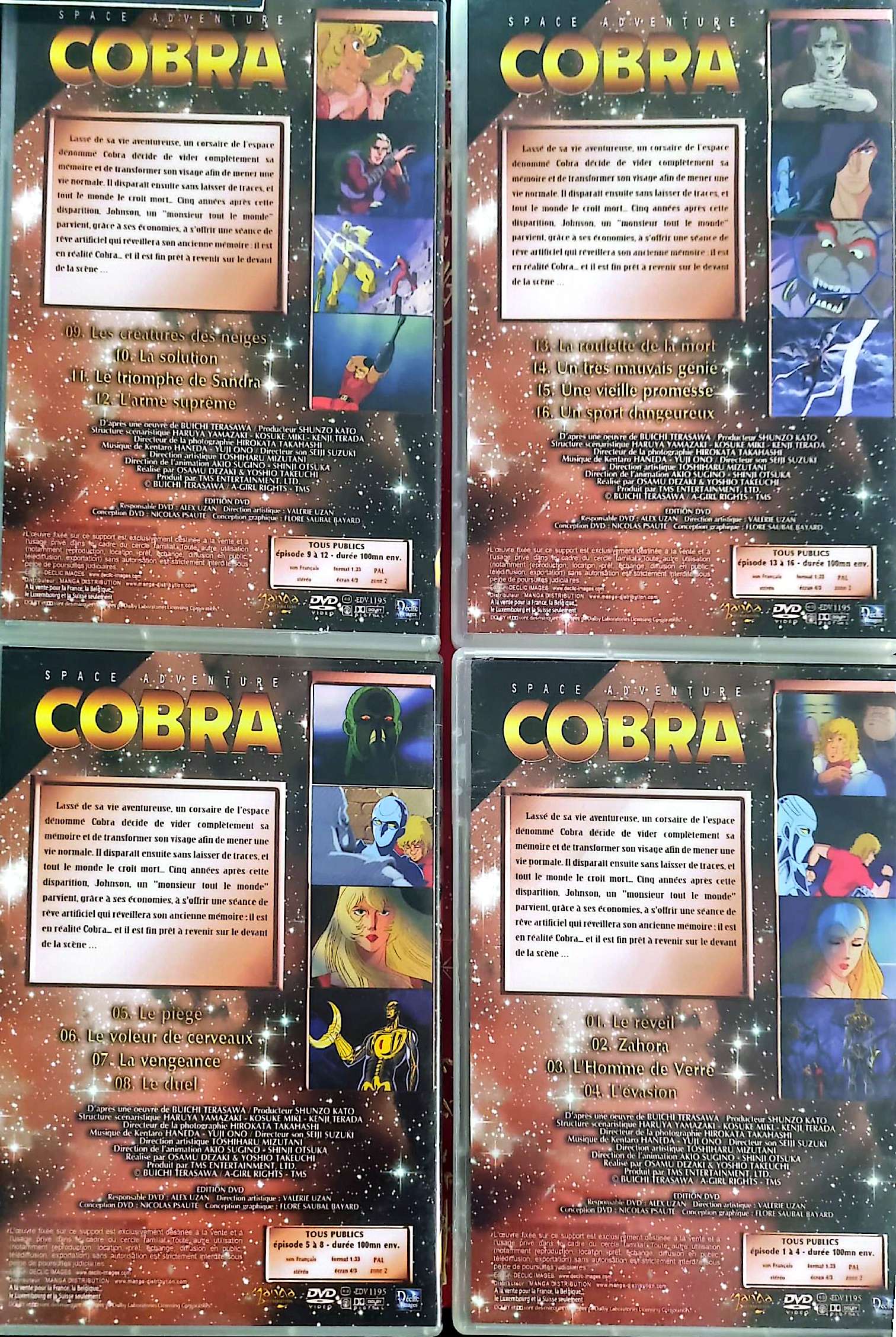 Cobra – Space Adventure – Coffret DVD Vol. 1 à 4 – Série Animation – Version Française dvd