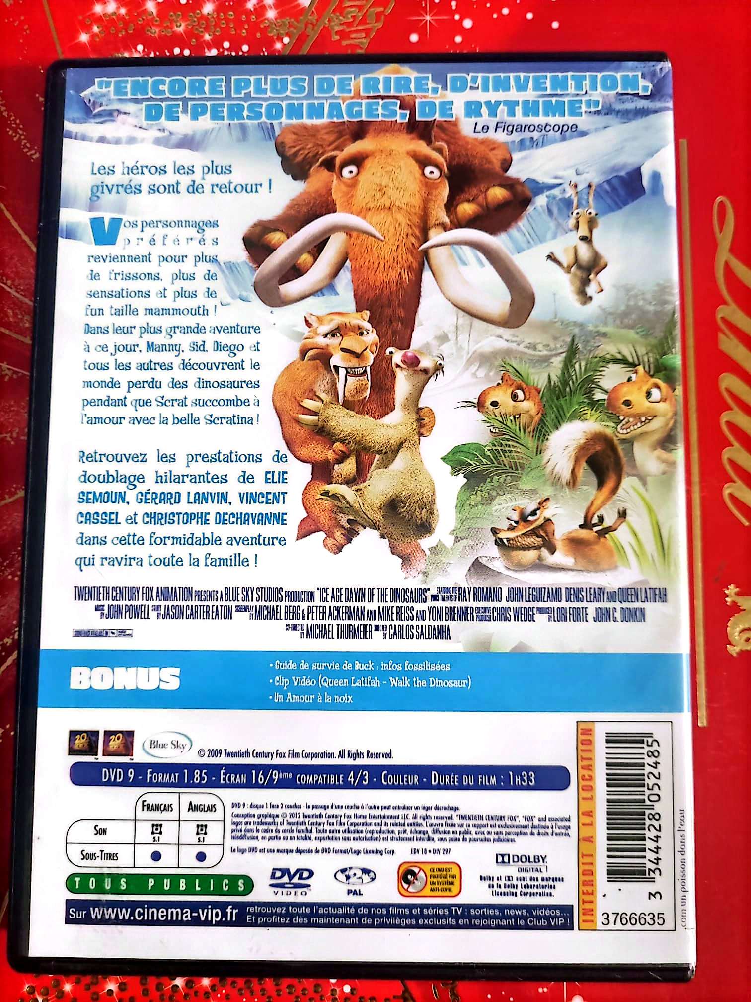 L’Âge de Glace 3 – Le Temps des Dinosaures – DVD Animation dvd