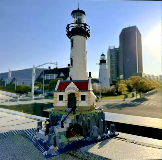 Phare Motorisé en Blocs de Construction 2056 Pièces – Maquette Architecture Maritime avec Éclairage et Rotation – Jeu de Construction Créatif pour Adultes et Adolescents – Décoration Lighthouse